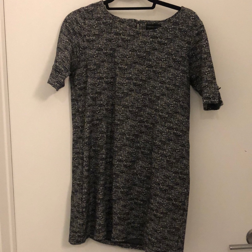 Grey - tweed look dress